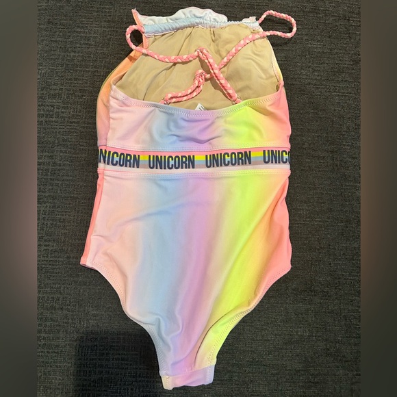 Shade Critters Rainbow Unicorn Girls Bathing Suit, Size 7 - Picture 3 of 5